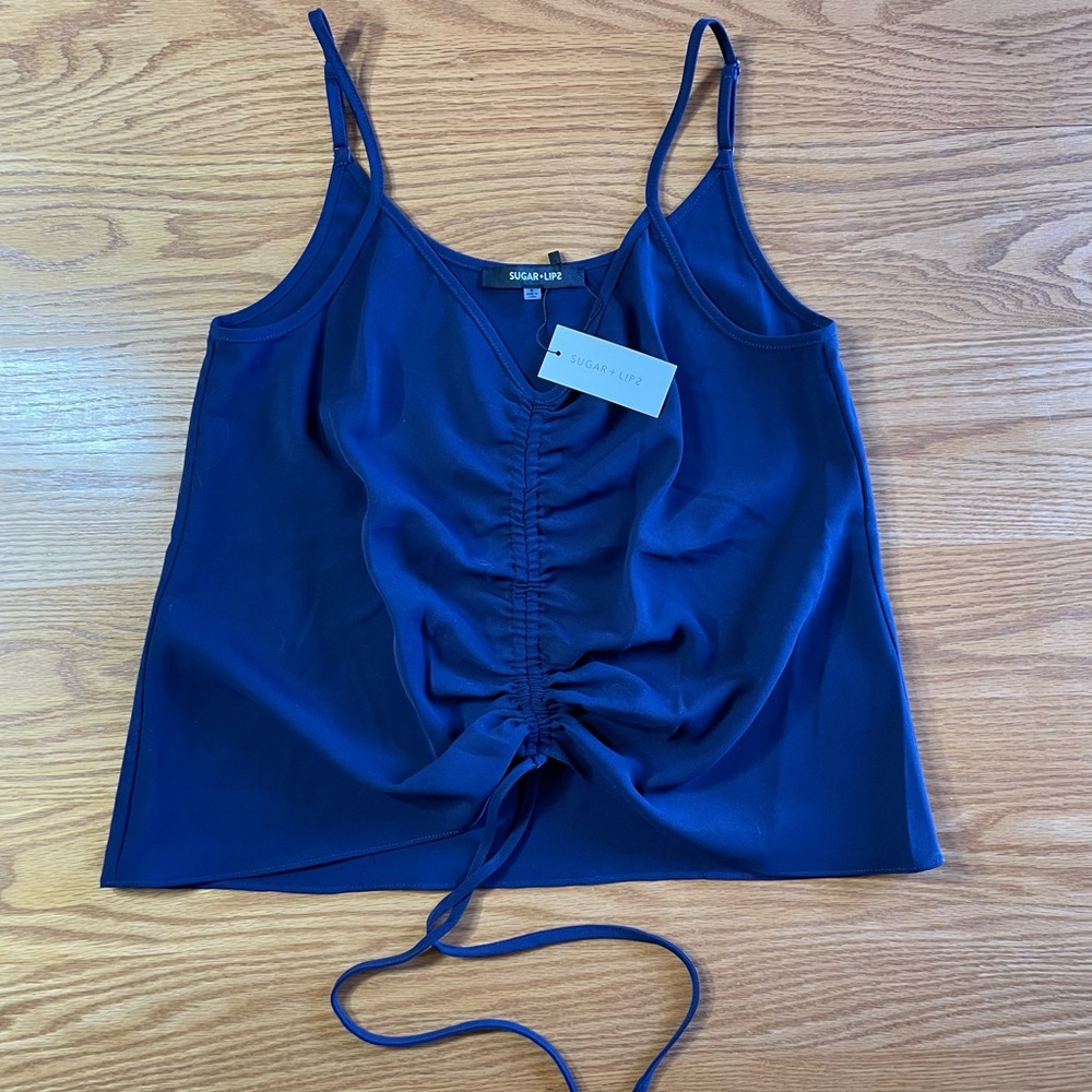 Sugar Lips Adjustable Navy Blue Camisole  Size S